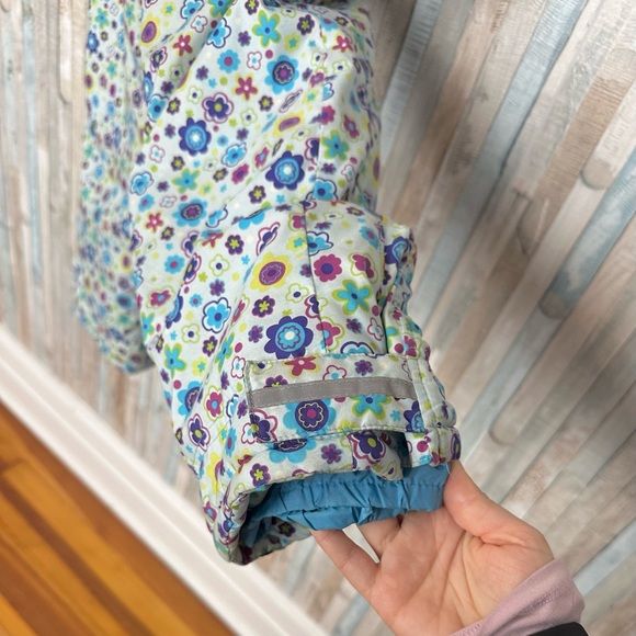 Hanna Andersson 8 130 Floral Insulated Snow Overalls Snowsuit Pants Winter Ski - Picture 9 of 10